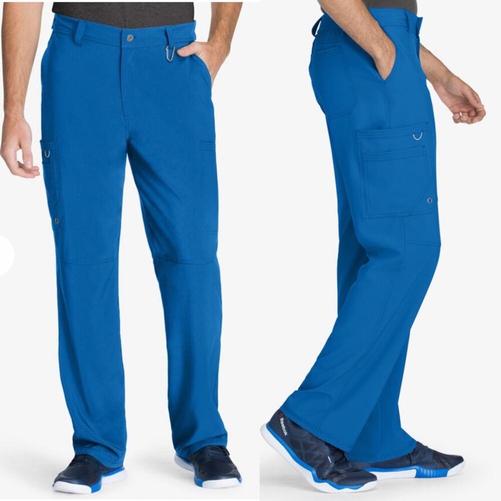 New Infinity Men's Modern Cargo Scrub Pants Size 2XL Athletic Blue Athletic NWT